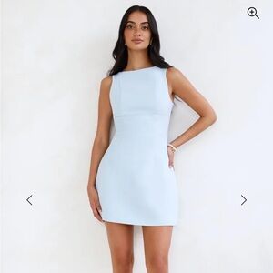 Hello Molly SIMPLICITY IS BEST MINI DRESS BLUE - size 10 - brand new with tags